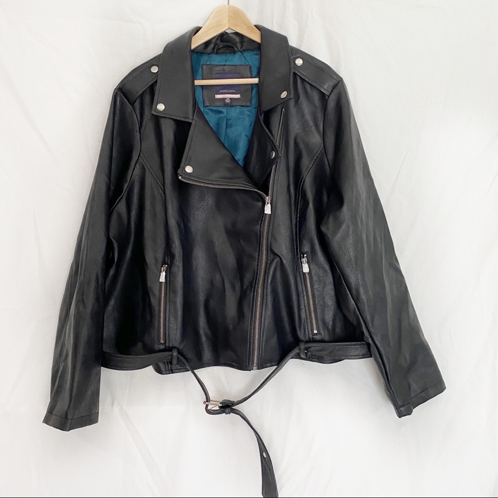 ModCloth Plus Size Vegan Leather Moto Jacket 4X